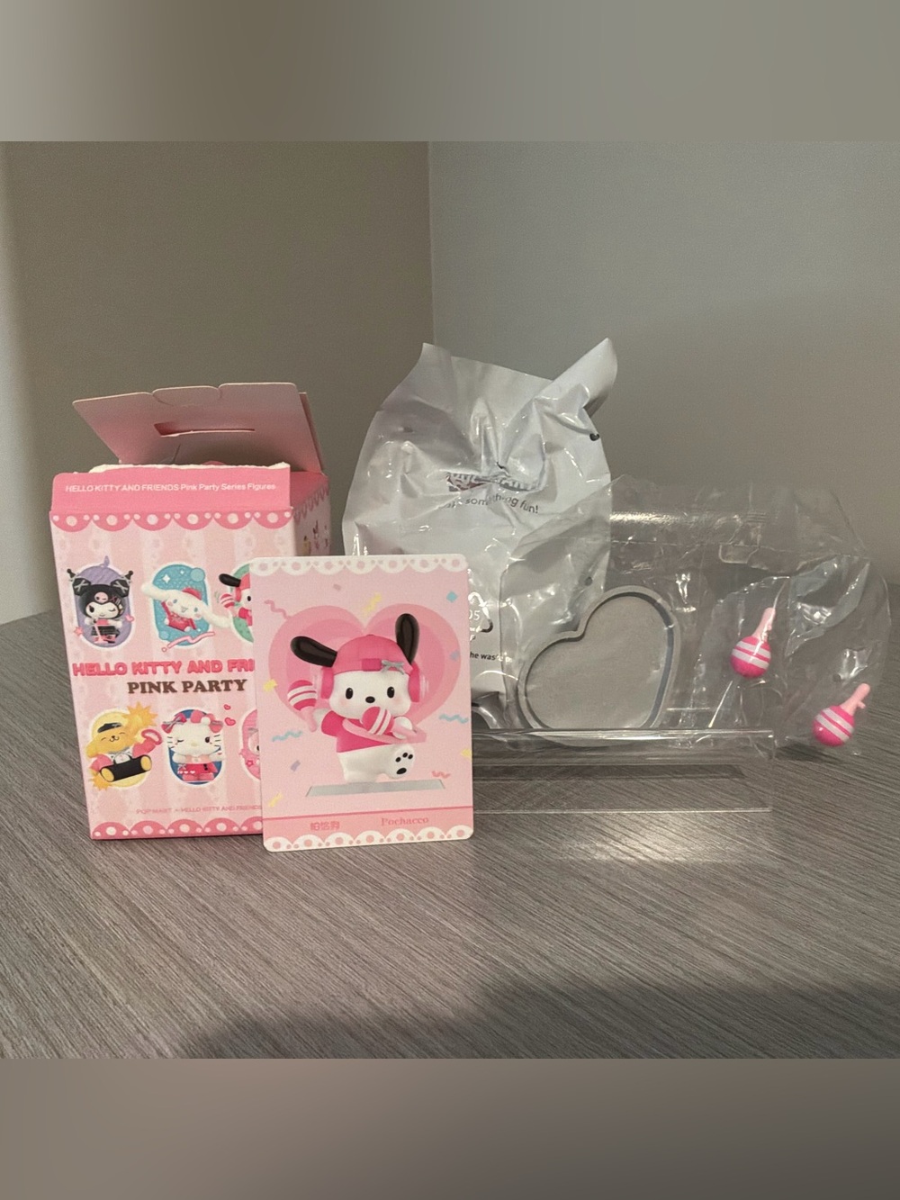 Popmart Hello Kitty & Friends Pink Party Figurine - Confirmed Pochacco